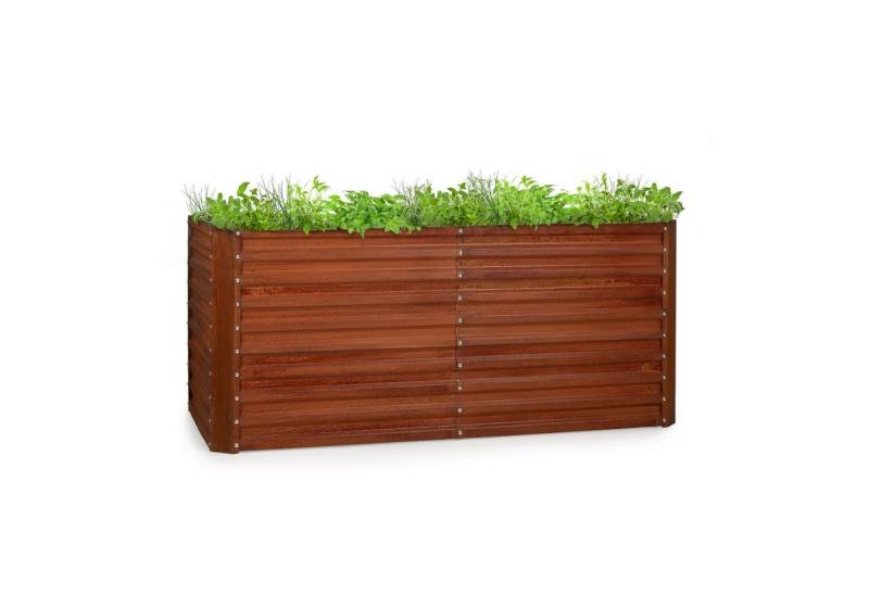 blumfeldt Hochbeet Rust Grow Hochbeet Metall (2 St), Pflanzkübel Outdoor Balkon außen groß Metall Garten von blumfeldt