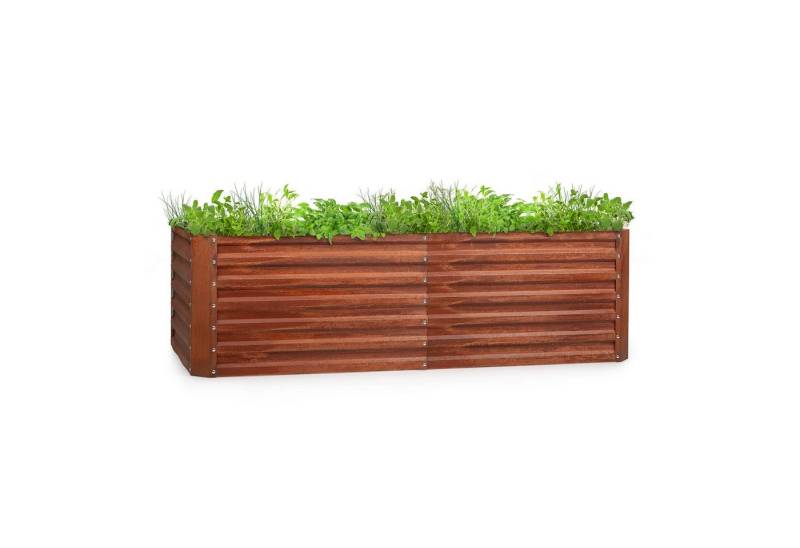 blumfeldt Hochbeet Rust Grow Hochbeet Metall (5 St), Pflanzkübel Outdoor Balkon außen groß Metall Garten von blumfeldt