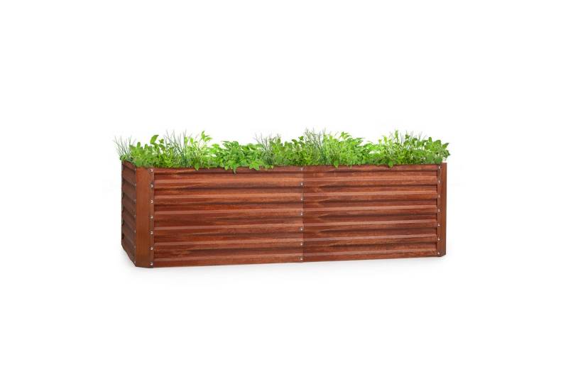 blumfeldt Hochbeet Rust Grow Hochbeet (5 St), Pflanzkübel Outdoor Balkon außen groß Metall Garten von blumfeldt