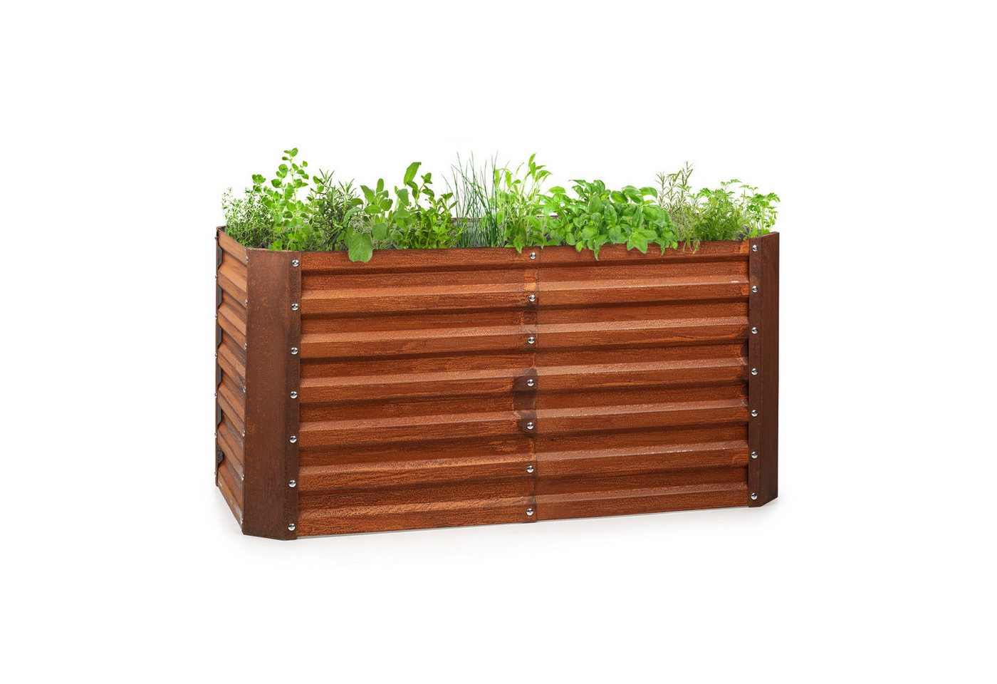 blumfeldt Hochbeet Rust Grow Hochbeet Metall (3 St), Pflanzkübel Outdoor Balkon außen groß Metall Garten von blumfeldt