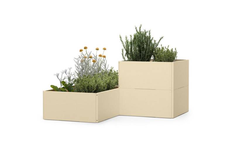 blumfeldt Hochbeet Versagrow Hochbeet Metall mit 12 Modulen, Pflanzkübel Outdoor Balkon außen groß Metall Garten von blumfeldt
