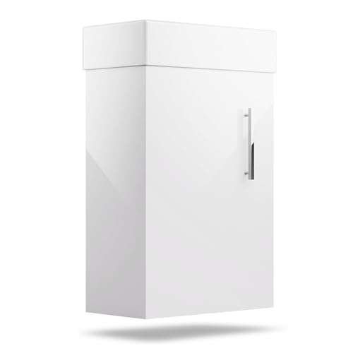 blumfeldt Johnstone Waschbecken mit Unterschrank – Hochglanz weiß Waschtisch mit Keramikwaschbecken, feuchtigkeitsbeständigem Material und sanft schließendem Fach, einfache Montage blumfeldt Johnstone Waschbecken mit Unterschrank – Hochglanz weiß Waschtisch mit Keramikwaschbecken, feuchtigkeitsbeständigem Material und sanft schließendem Fach, einfache Montage von blumfeldt