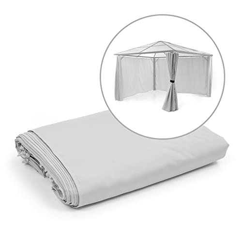 blumfeldt Pantheon Solid Sky Ambient Solar Pavillon-Seitenwände, Zubehör-Set: 4 Seitenwände, Blick- und Windschutz, Material: 140 g/m² Polyester, wasserabweisend, Maße: ca. 3 x 4 m, hellgrau blumfeldt Pantheon Solid Sky Ambient Solar Pavillon-Seitenwände, Zubehör-Set: 4 Seitenwände, Blick- und Windschutz, Material: 140 g/m² Polyester, wasserabweisend, Maße: ca. 3 x 4 m, hellgrau von blumfeldt