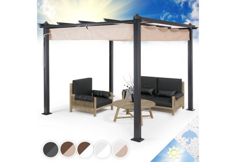 blumfeldt Pavillon Pantheon 3x3, Terrassenüberdachung Grillpavillon Gartenpavillon Sonnenschutz von blumfeldt