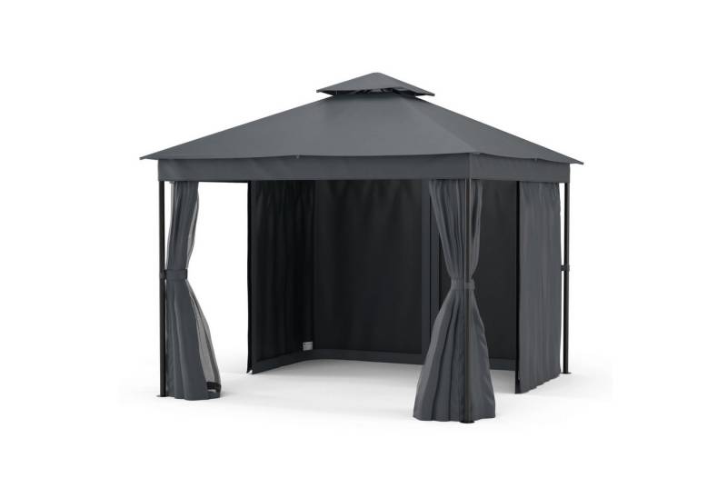 blumfeldt Pavillon Mondo, (Set), Pergola 3x3m pulverbeschichtet wetterfest Garten von blumfeldt