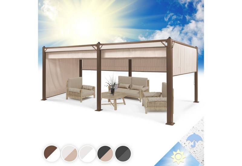 blumfeldt Pavillon Pantheon_Cortina_Rust, (Set), Pergola Terrassenüberdachung Grillpavillon Gartenpavillon Sonnenschutz von blumfeldt