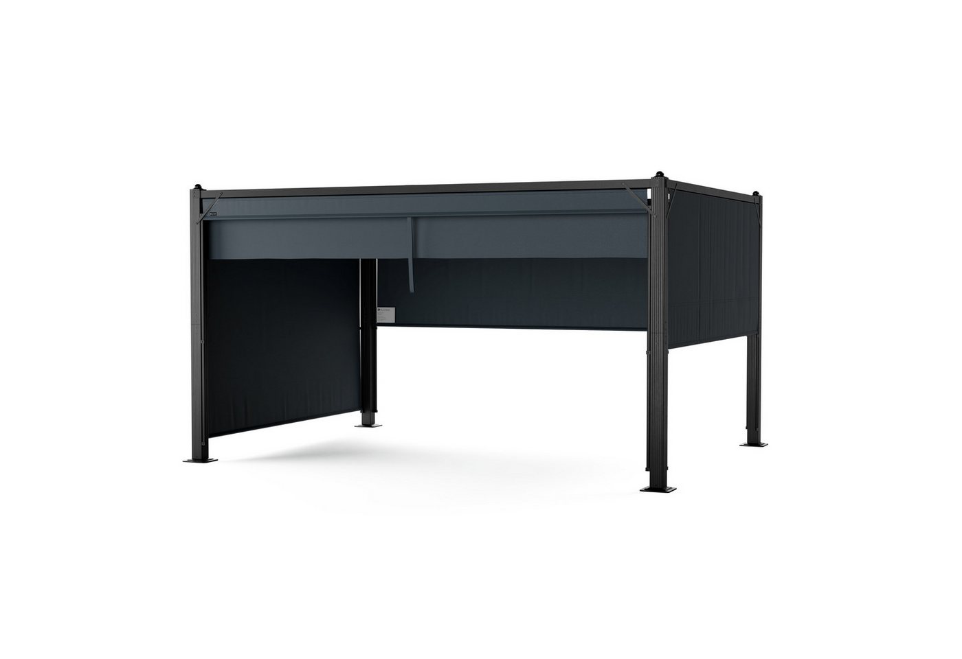 blumfeldt Pavillon Pantheon Cortina, (Set), Gartenpavillon Outdoor Garten mit 4 Seiten Aluminium 227x300x400 cm von blumfeldt