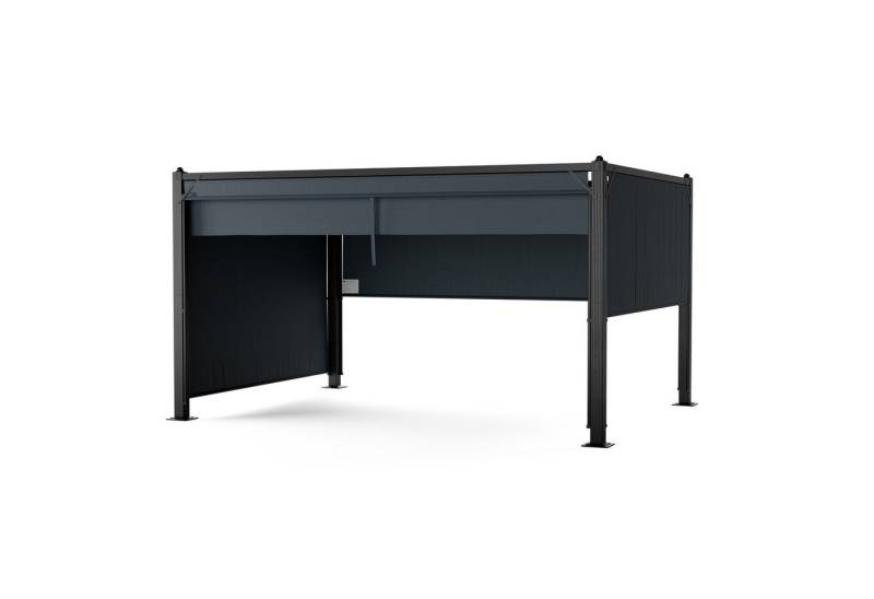 blumfeldt Pavillon Pantheon Cortina, (Set), Gartenpavillon Outdoor Garten mit 4 Seiten Aluminium 227x300x400 cm von blumfeldt