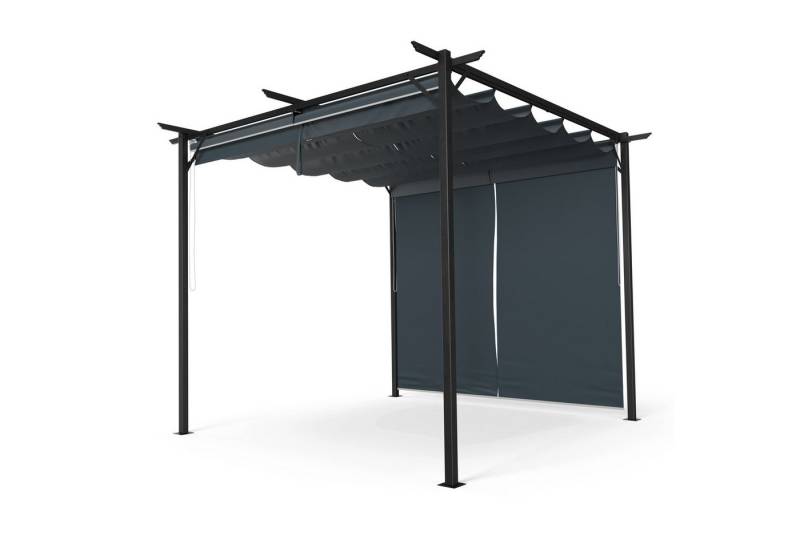 blumfeldt Pavillon Pantheon Robust, (Set), Pergola 3x3m pulverbeschichtet wetterfest Garten von blumfeldt