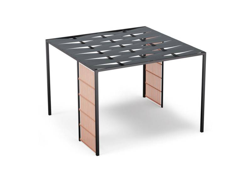 blumfeldt Pavillon Blumfeldt, (Set), Pergola 3x3m Seitenwände pulverbeschichtet wetterfest Garten von blumfeldt