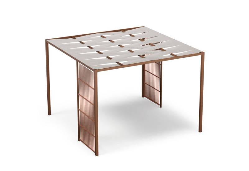 blumfeldt Pavillon Shade Cove Vert, (Set), Pergola 3x3m Seitenwände pulverbeschichtet wetterfest Garten von blumfeldt