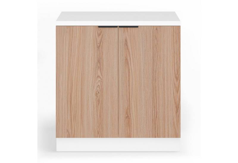 blumfeldt Spülenunterschrank WoodVista (Set) Unterschrank Schubladen 80cm Metallgriff Arbeitsplatte von blumfeldt