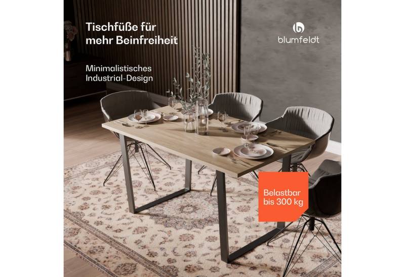 blumfeldt Tischbein Ayr, Robuste Metallbeine Modern 72 x 72cm von blumfeldt