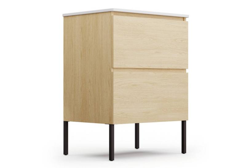 blumfeldt Waschtisch Johnstone Waschtisch Badezimmerschrank Badschrank, Waschbecken mit Schrank Waschbeckenunterschrank Set von blumfeldt