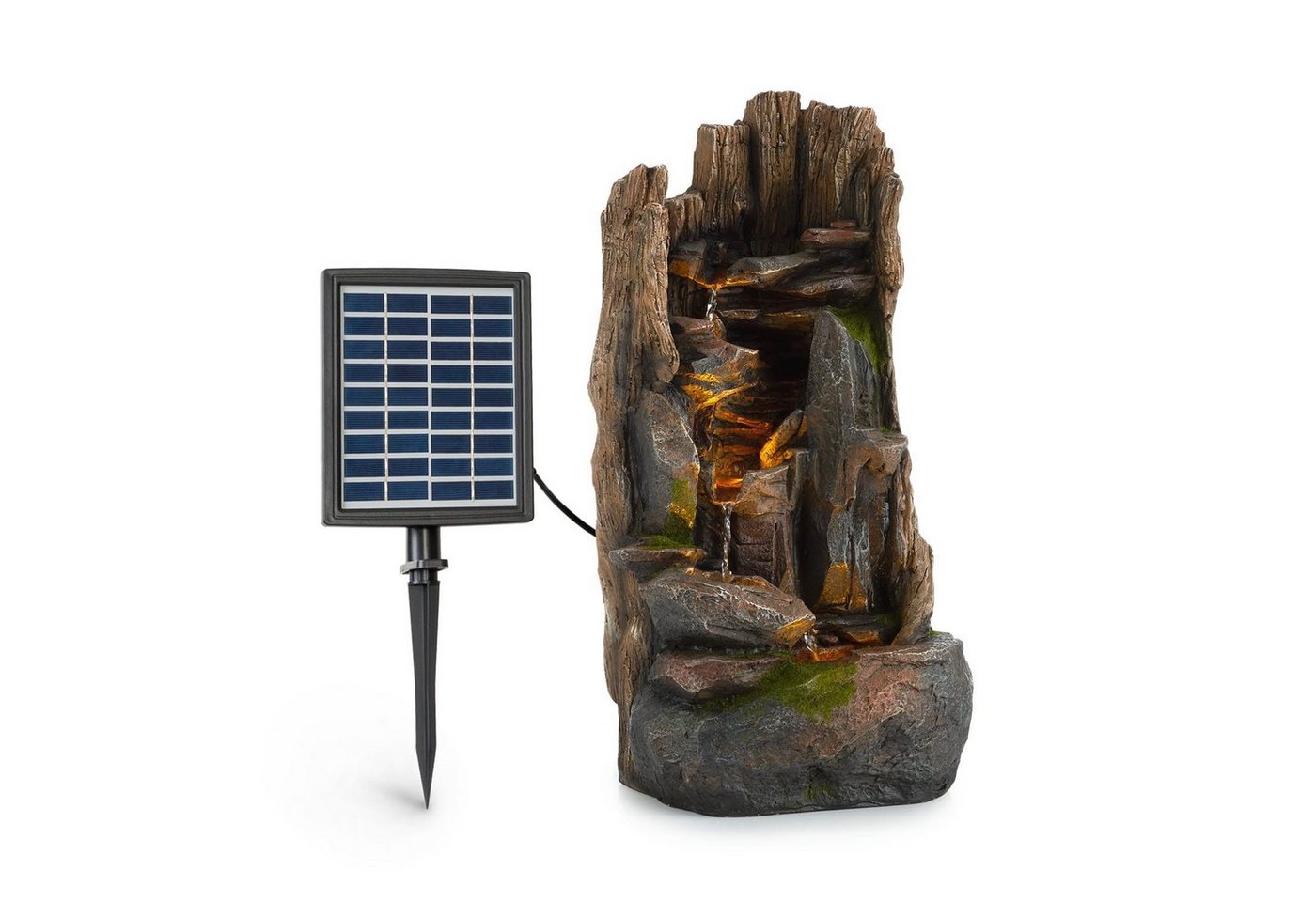 blumfeldt Wasserspiel Mystic Tree Solarbrunnen, (Set, inkl. Pumpe,Solarpanel,LED-Beleuchtung und Anschlussmaterial), spring zimmer zier brunnen led-beleuchtung terasse solar outdoor von blumfeldt