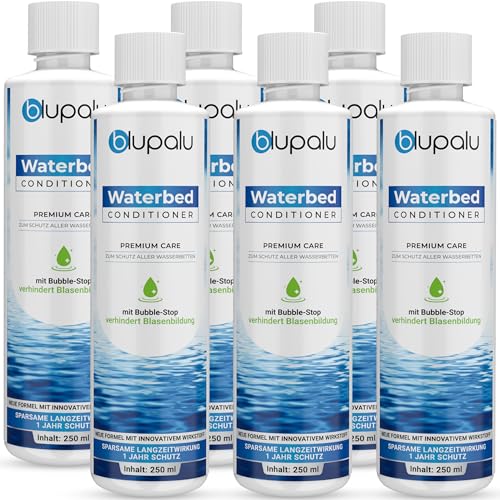 blupalu Wasserbett Conditioner Premium Care – 6X 250ml – Wasserbetten Konditionierer gegen Gerüche & Algen, Pflege für alle Wassermatratzen & Systeme Aller bekannten Hersteller blupalu Wasserbett Conditioner Premium Care – 6X 250ml – Wasserbetten Konditionierer gegen Gerüche & Algen, Pflege für alle Wassermatratzen & Systeme Aller bekannten Hersteller von blupalu