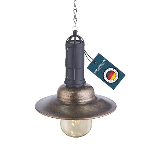 bmf-versand® Solarleuchte hängend - Solarleuchten Garten - vintage Solar Hängeleuchte - wetterfeste Außenleuchte - Solarlampe Balkon - Garten Balkon Deko - Solar Laterne - Solarlampions von bmf-versand