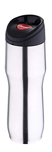 Thermoskanne 450 ml Edelstahl - Thermosflasche Unterwegs - Vakuumflasche Coffee-to-go Becher - Deckel mit Trinkverschluss - Thermokanne - KLeine Isolierflasche - Isolierkanne 0,4 Liter von bmf-versand