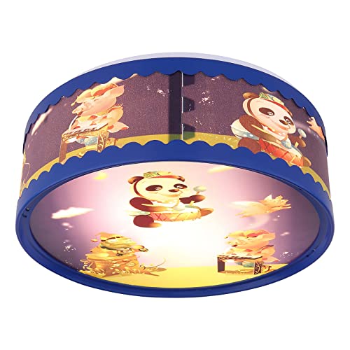 bmf-versand® Deckenlampe Kinderzimmer mit niedlichen Tiermotiven - Kinderzimmerlampe Kinderlampe Decke 2-flammig 110 mm Durchmesser 280 mm E14-Fassung von bmf-versand