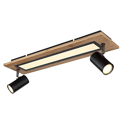 bmf-versand® Deckenleuchte für Wohnzimmer - Deckenlampe 2-flammig mit LED-Panel und Memory Funktion - Deckenstrahler für Schlafzimmer und Esszimmer von bmf-versand