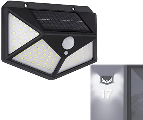 bmf-versand® Solarlampe für Außen mit Bewegungsmelder - Außenwandleuchte Dämmerungssensor - Wandleuchte Aussen Wegeleuchte Solar LED - Sicherheitsbeleuchtung Außen von bmf-versand