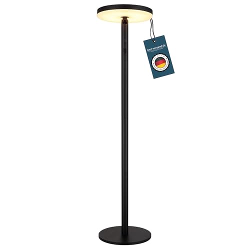 bmf-versand® Stehlampe mit Akku kabellos Outdoor und Indoor - Solarlampe Terrasse Stehend Alu - Außen Stehleuchte Solar - Solarleuchte Dimmbar kaltweiß bis warmweiß - Touchdimmer USB von bmf-versand