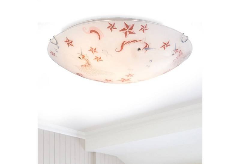 bmf-versand Deckenleuchte Deckenleuchte E27 Kinderzimmer Kinderlampe Einhorn Junge Mädchen mit, Pflegetuch, ohne Leuchtmittel, Lichtfarbe ist abhängig vom Leuchtmittel, Kinderlampe von bmf-versand