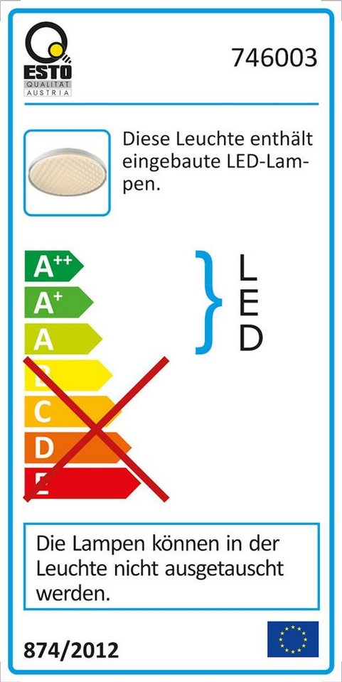 bmf-versand Deckenleuchte ESTO Deckenleuchte LED Wohnzimmer Schlafzimmer Deckenlampe rund 50 cm von bmf-versand