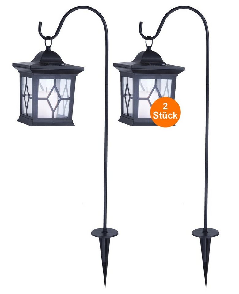 bmf-versand LED Solarleuchte Solarleuchten Garten Laterne 2er Set Solarlampe Grablaterne schwarz, Außenlaterne, LED fest integriert, Warmweiß, Grablicht für Friedhof bmf-versand LED Solarleuchte Solarleuchten Garten Laterne 2er Set Solarlampe Grablaterne schwarz, Außenlaterne, LED fest integriert, Warmweiß, Grablicht für Friedhof von bmf-versand