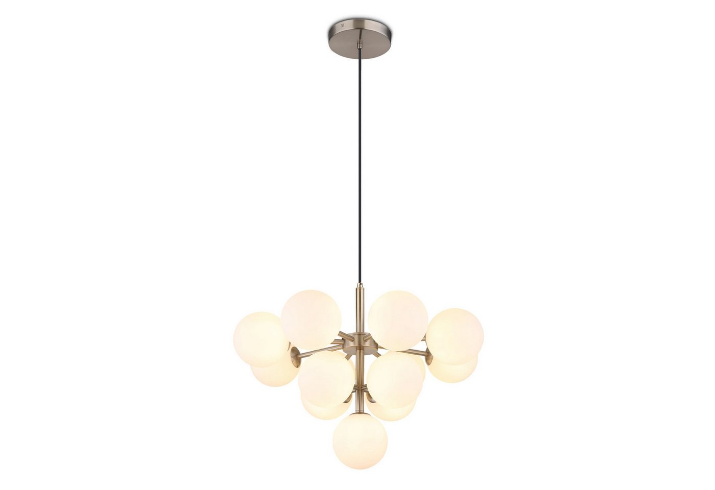 bmf-versand Hängeleuchte Hängelampe Wohnzimmer Glas Kugeln Hängeleuchte Esszimmer, modern, ohne Leuchtmittel, Wohnzimmerlampe von bmf-versand