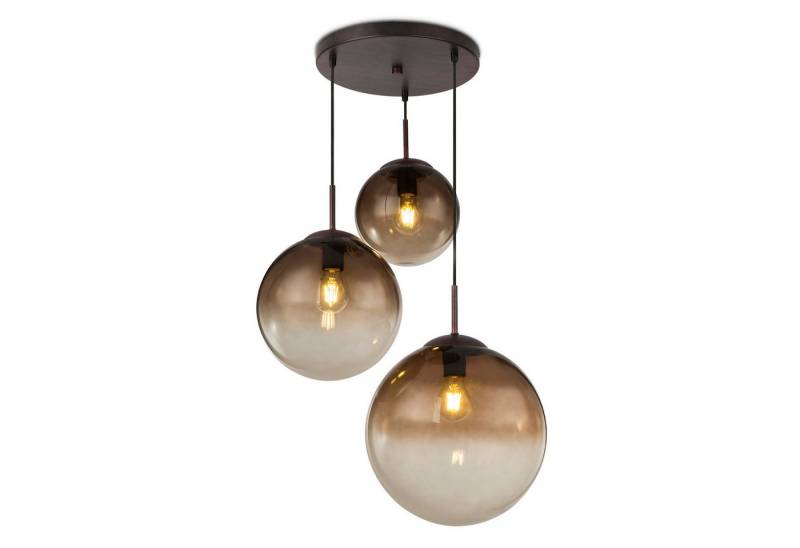 bmf-versand Hängeleuchte Hängelampe Esszimmer Glas Kugeln Hängeleuchte Wohnzimmer Modern Amber, Wohnzimmerlampe, ohne Leuchtmittel, Pendellampe von bmf-versand