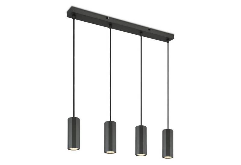 bmf-versand Hängeleuchte Hängeleuchte Esszimmer Grau Hängelampe Wohnzimmer 4-flammig Modern Alu, Pendellampe Esstisch, ohne Leuchtmittel, Esszimmerlampe von bmf-versand