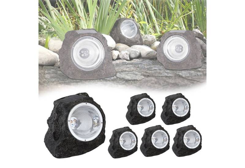 bmf-versand LED Solarleuchte Solarlampe Garten Stein Optik 6er Set Deko Solarlampe Außen Leuchte, 6 Stück, LED fest integriert, Warmweiß, Solarsteine bmf-versand LED Solarleuchte Solarlampe Garten Stein Optik 6er Set Deko Solarlampe Außen Leuchte, 6 Stück, LED fest integriert, Warmweiß, Solarsteine von bmf-versand