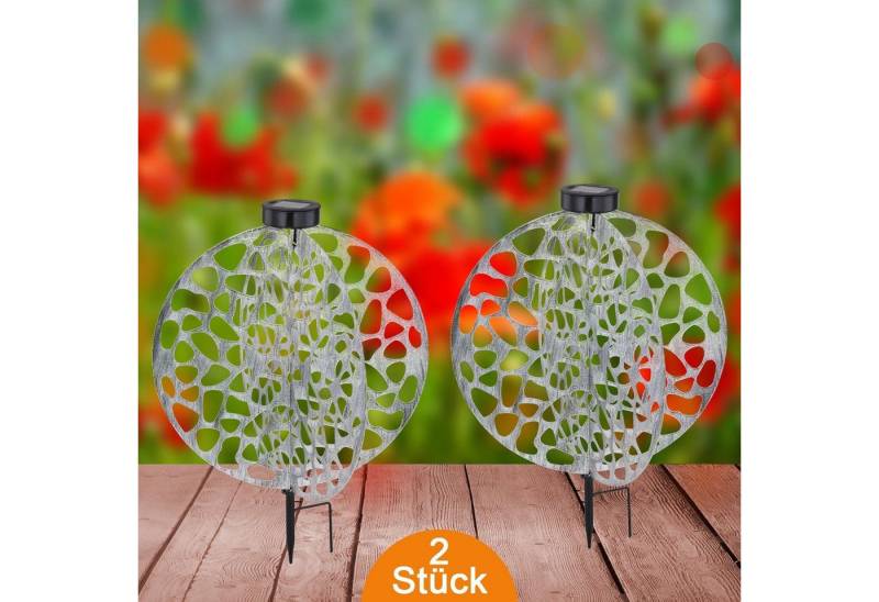 bmf-versand LED Solarleuchte Solarleuchte Garten 2er Set Scheibe Rund Solarlampe Außen, Außenlampe, Außenbeleuchtung, LED fest integriert, warmweiß, Gartenleuchte bmf-versand LED Solarleuchte Solarleuchte Garten 2er Set Scheibe Rund Solarlampe Außen, Außenlampe, Außenbeleuchtung, LED fest integriert, warmweiß, Gartenleuchte von bmf-versand