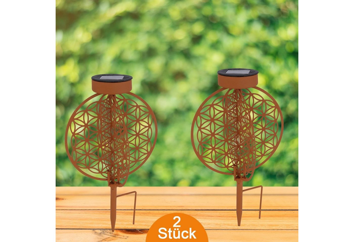 bmf-versand LED Solarleuchte Solarleuchte Garten 2er Set Scheibe Rost Solarlampe Außen, Außenlampe, Gartenleuchte, LED fest integriert, warmweiß, Gartenbeleuchtung bmf-versand LED Solarleuchte Solarleuchte Garten 2er Set Scheibe Rost Solarlampe Außen, Außenlampe, Gartenleuchte, LED fest integriert, warmweiß, Gartenbeleuchtung von bmf-versand