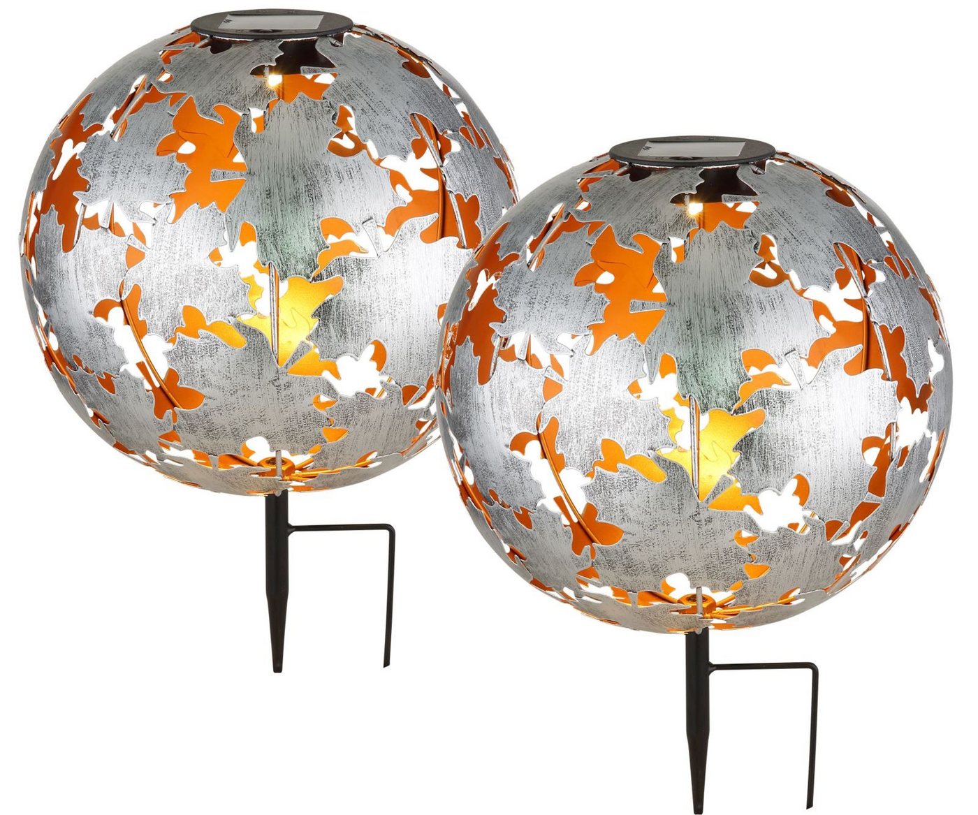 bmf-versand LED Solarleuchte Solarleuchte Garten 2er Set Solarlampe Kugel 27cm Erdspieß Außenlampe, Gartenleuchte Solar, LED fest integriert, Warmweiß, Solarkugel bmf-versand LED Solarleuchte Solarleuchte Garten 2er Set Solarlampe Kugel 27cm Erdspieß Außenlampe, Gartenleuchte Solar, LED fest integriert, Warmweiß, Solarkugel von bmf-versand