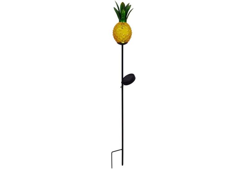 bmf-versand LED Solarleuchte Solarleuchte Garten Ananas Außen Solarlampe Außenleuchte Solar Spieß, Ein - und Ausschalter, LED fest integriert, Kaltweiß, Gartendeko mit Erdspieß von bmf-versand