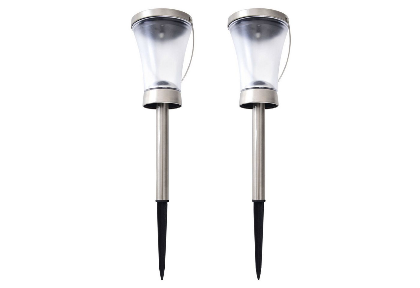 bmf-versand LED Solarleuchte Solarleuchte Garten Erdspieß 2er Set Solarlampe Außen Wegelampe Solar, Laterne hängend, LED fest integriert, warmweiß, zum Hängen oder Stellen bmf-versand LED Solarleuchte Solarleuchte Garten Erdspieß 2er Set Solarlampe Außen Wegelampe Solar, Laterne hängend, LED fest integriert, warmweiß, zum Hängen oder Stellen von bmf-versand