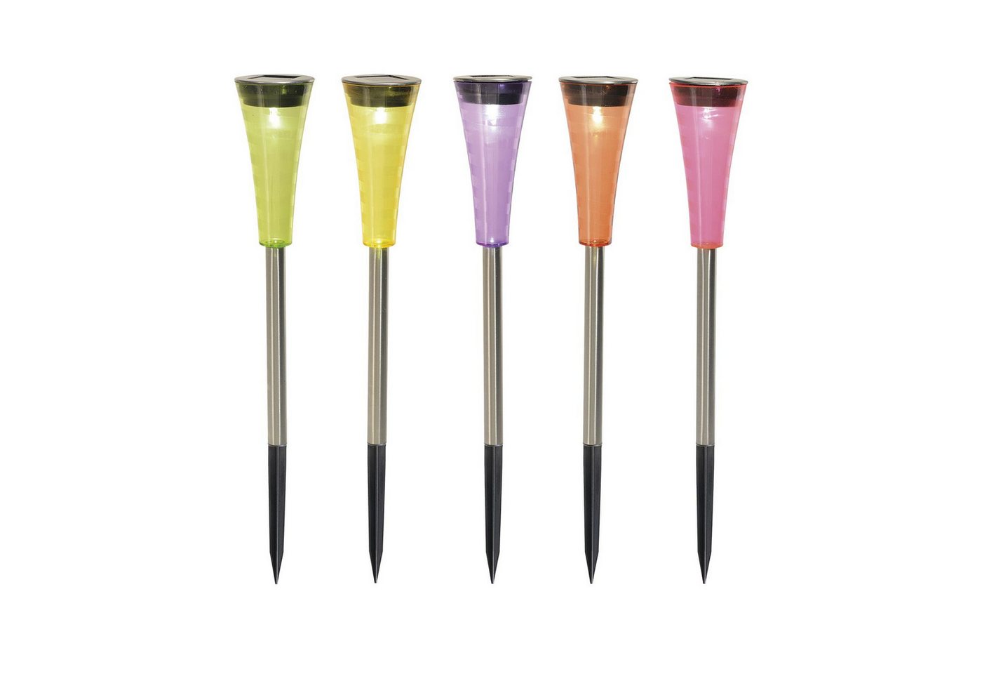 bmf-versand LED Solarleuchte Solarleuchte Garten Erdspieß 5er Set Solarlampe Wegelampe Solar Bunt, Edelstahl, LED fest integriert, kaltweiß, Gartenstecker Bunt bmf-versand LED Solarleuchte Solarleuchte Garten Erdspieß 5er Set Solarlampe Wegelampe Solar Bunt, Edelstahl, LED fest integriert, kaltweiß, Gartenstecker Bunt von bmf-versand