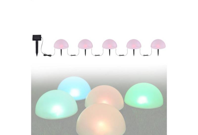 bmf-versand LED Solarleuchte Solarleuchte Garten Halbkugel Solarlampe Außen Leuchte Solar mit, Gartendeko, Solarkugeln, Außenlampe, LED fest integriert, bunt, Gartenbeleuchtung von bmf-versand