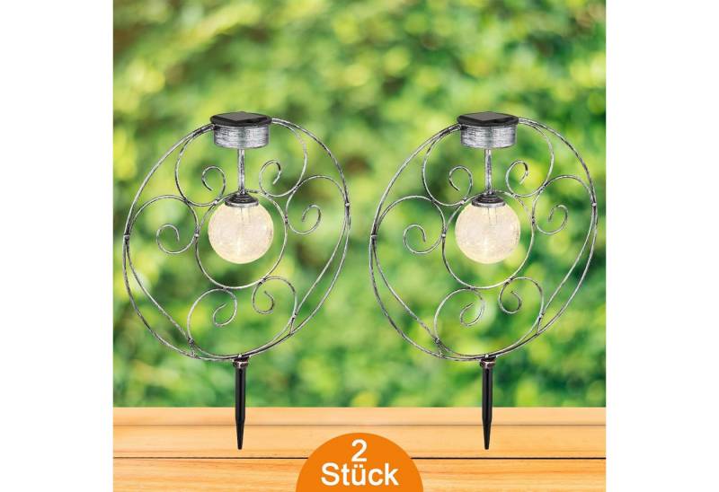 bmf-versand LED Solarleuchte Solarleuchten Garten Kreis Kugel 2er Set Solarlampe Außen, Gartenbeleuchtung, LED fest integriert, Warmweiß, Gartenstecker bmf-versand LED Solarleuchte Solarleuchten Garten Kreis Kugel 2er Set Solarlampe Außen, Gartenbeleuchtung, LED fest integriert, Warmweiß, Gartenstecker von bmf-versand