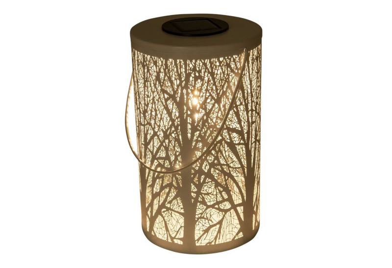 bmf-versand LED Solarleuchte Solarleuchte Garten Laterne 20 cm Solarlampe Außen Tischleuchte Solar, Waldmotiv, LED fest integriert, Warmweiß, Gartenlaterne von bmf-versand