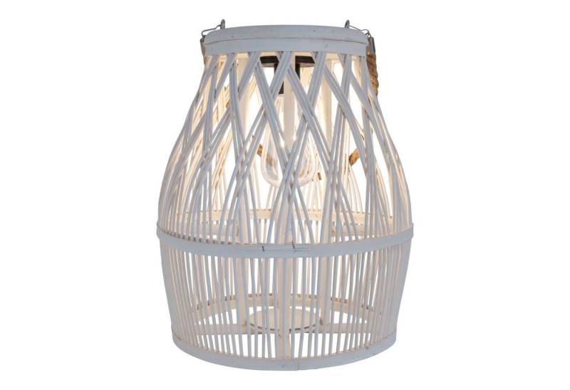 bmf-versand LED Solarleuchte Solarleuchte Garten Laterne weiß Solarlampe Außen Außenleuchte Solar, Korbleuchte, LED fest integriert, Warmweiß, Gartenlaterne von bmf-versand