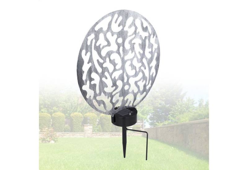 bmf-versand LED Solarleuchte Solarleuchte Garten Scheibe 30cm Solarlampe Außen Leuchte Solar mit, Dekoleuchte, Außenlampe, LED fest integriert, warmweiß, Gartenleuchte von bmf-versand