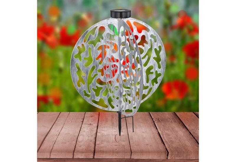 bmf-versand LED Solarleuchte Solarleuchte Garten Scheibe 40cm Solarlampe Außen Leuchte Solar mit, Schalter, Außenlampe, Außenbeleuchtung, LED fest integriert, warmweiß, Gartenbeleuchtung von bmf-versand