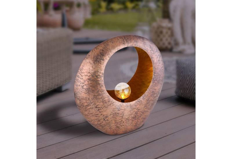 bmf-versand LED Solarleuchte Solarleuchte Garten Skulptur Solarlampe Außen Leuchte Solar LED mit, Schalter, Gartenbeleuchtung, LED fest integriert, warmweiß, Gartenleuchte von bmf-versand