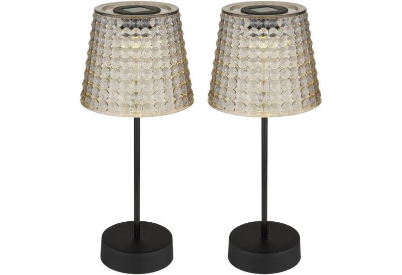 bmf-versand LED Solarleuchte Tischlampe 2er Set Kabellos Solar Akku Tischleuchte Außen von bmf-versand