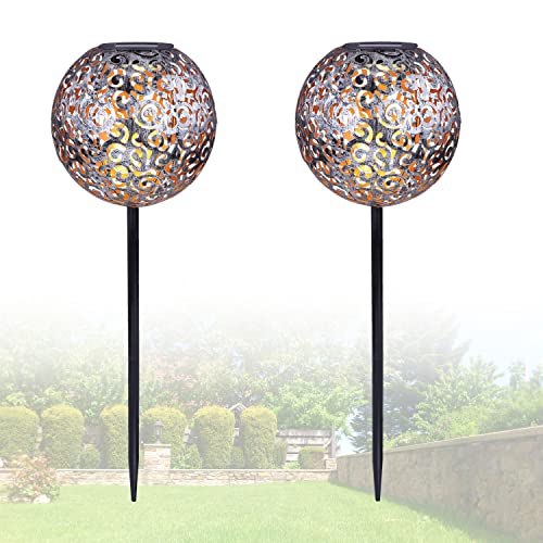 bmf-versand Solarlampe für Außen Stehend Kugel 2er Set – Solarleuchte Garten Durchmesser 19 cm – Außenleuchte Gartenlampe LED Höhe 54 cm – Leuchte Solar Aussenlampe IP 44 Lichtspiel Metall Erdspieß bmf-versand Solarlampe für Außen Stehend Kugel 2er Set – Solarleuchte Garten Durchmesser 19 cm – Außenleuchte Gartenlampe LED Höhe 54 cm – Leuchte Solar Aussenlampe IP 44 Lichtspiel Metall Erdspieß von bmf-versand