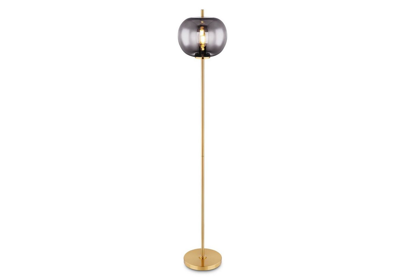 bmf-versand Stehlampe Stehlampe Wohnzimmer Messingfarben Rauchglas Stehleuchte Schlafzimmer, Leuchtmittel wechselbar bmf-versand Stehlampe Stehlampe Wohnzimmer Messingfarben Rauchglas Stehleuchte Schlafzimmer, Leuchtmittel wechselbar von bmf-versand