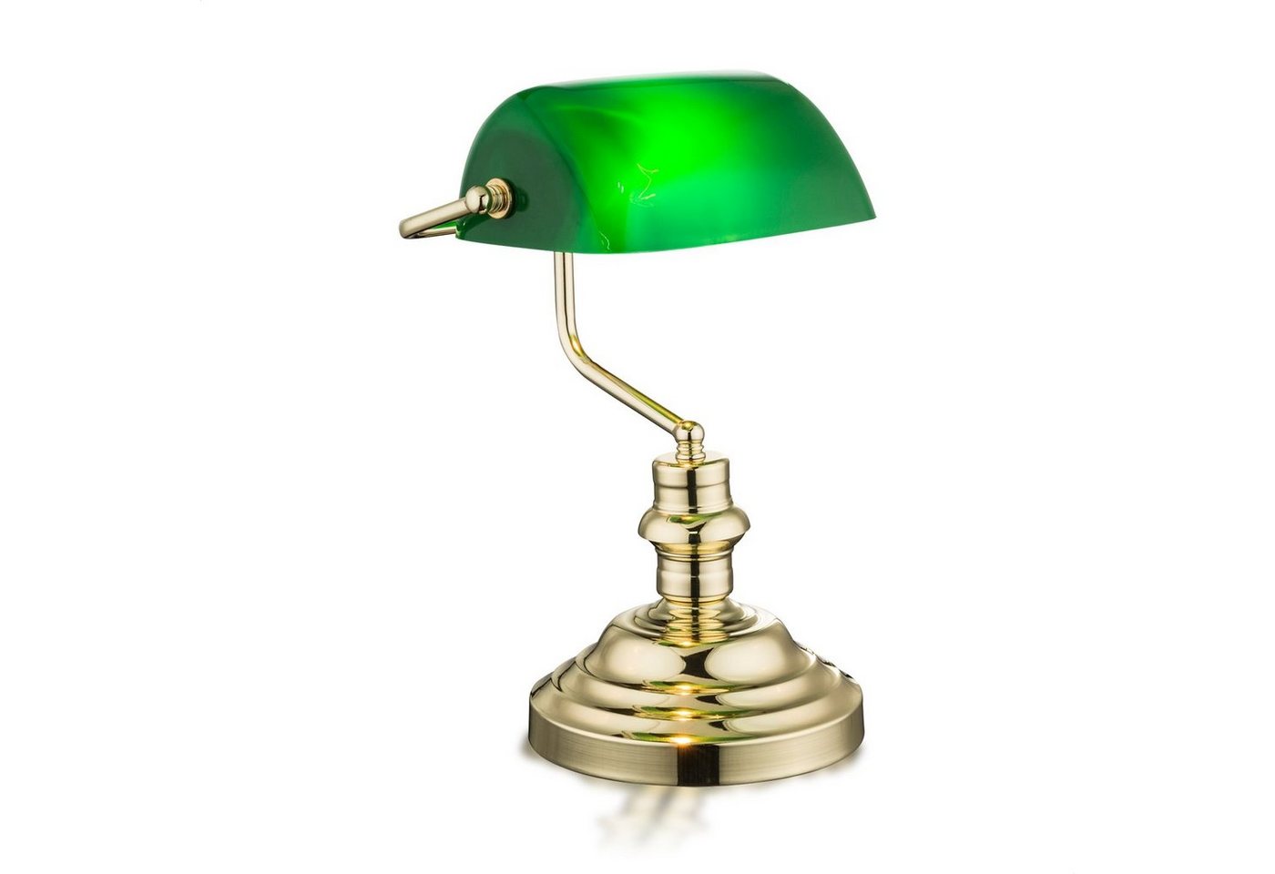 bmf-versand Tischleuchte Tischlampe Tischleuchte Schreibtischlampe retro Banker Lampe grün mit von bmf-versand